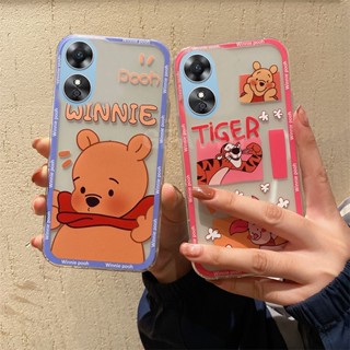 ใหม่ เคสโทรศัพท์มือถือแบบนิ่ม ใส กันกระแทก ลายการ์ตูนหมี และหมูสีชมพูน่ารัก แฟชั่น สําหรับ OPPO A98 5G 2023 OppoA98