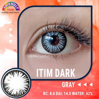 Friendly lens คอนแทคเลนส์ บิ๊กอายตาโต สี DARK  GRAY /BA 8.6  DIA 14.5 ค่าอมน้ำ42%