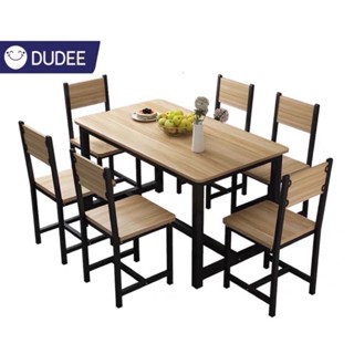 ชุดโต๊ะกินข้าว พร้อมเก้าอี้ 4 ที่นั่ง โครงเหล็ก 120x60x75 cm…