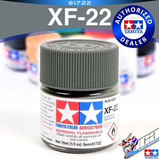 TAMIYA 81722 XF-22 XF22 FLAT RLM GREY GRAY MATT MATTE สีเทาด้าน ACRYLIC PAINT MINI COLOR 10ML สีอะครีลิกสำหรับพลาสติก...