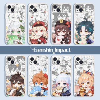 Genshin Impact mobile phone case Hutao fall proof Nahida soft shell Tartaglia Childe silicone Kamisato Ayaka Ayato new Klee cute Xiao Anime Zhongli game Ganyu Albedo Custom Yoimiya protective case Keqing Cartoon Venti Black and White Eula Yae Miko