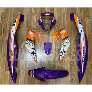 ชุดสี Sonic new 7 ชิ้น สีม่วง-ส้ม-ดำ ติดลายRepsol รุ่น 9