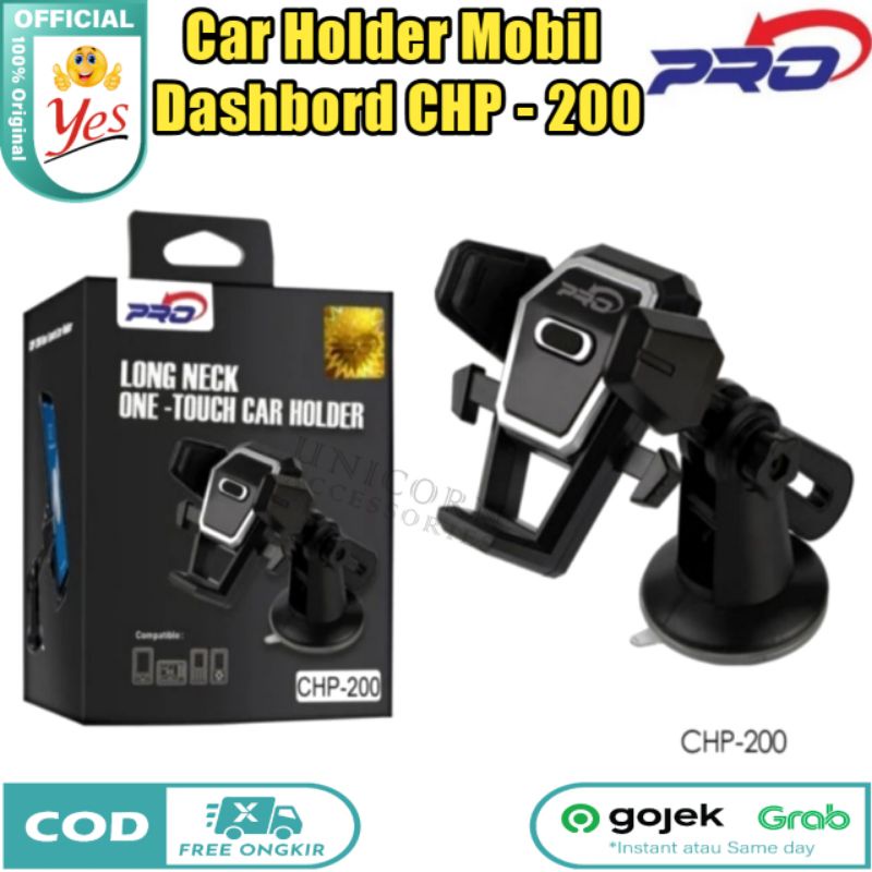 ที่วางโทรศัพท์ Pro Mobil CHP 200 Car Mount 360 หมุนได้ HP Glass Holder ยืนสูญญากาศ Chuck คอยาวขาตั้ง