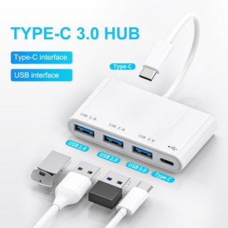 อะแดปเตอร์แปลงฮับ USB C USB3.0 4 พอร์ต Type C เป็น USB 3.0 2.0 OTG USB-C สําหรับแล็ปท็อป แท็บเล็ต โทรศัพท์