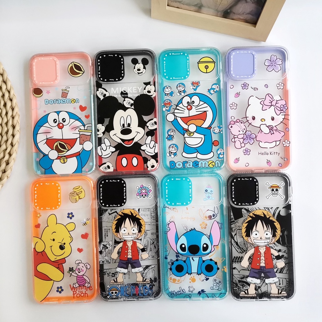 พร้อมส่ง เคสหลังประกบเลื่อนกล้อง เคสปิดกล้อง สไลค์กล้องลายการตูนสำหรับรุ่น 6-6s-6plus-6splus-7-8-7plus-8plus-11-11promax