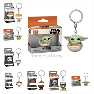 FUNKO พวงกุญแจ จี้ตุ๊กตาการ์ตูน Star Wars Chewbacca Baby Yoda น่ารัก สําหรับห้อยกระเป๋าเป้สะพายหลัง