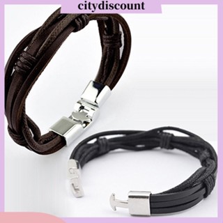 &lt;citydiscount&gt;  สร้อยข้อมือ แบบถัก สำหรับผู้ชาย