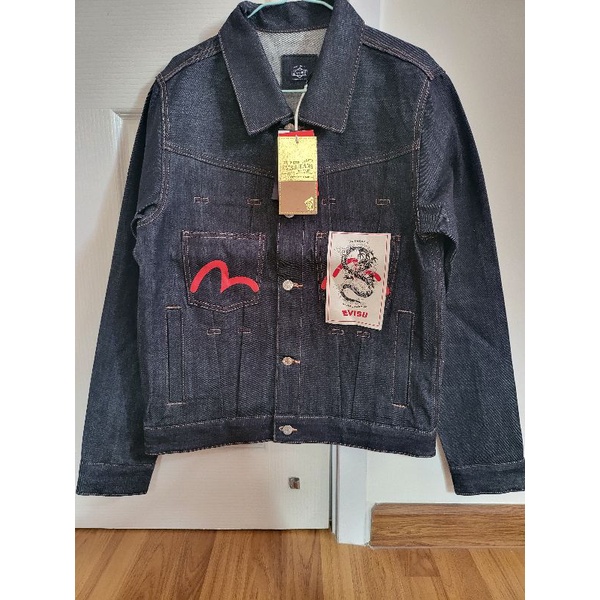 เสื้อแจ็คเก็ต evisu jacket มือ1 ของแท้size M