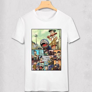 เสื้อผ้าผชLsmtx1 Gta 5 Ps4 Xbox Game เสื้อยืดลําลอง ผ้าฝ้าย แขนสั้น คอกลม พิมพ์ลายเกมคริสต์มาส โอเวอร์ไซซ์ สําหรับผู้ชาย