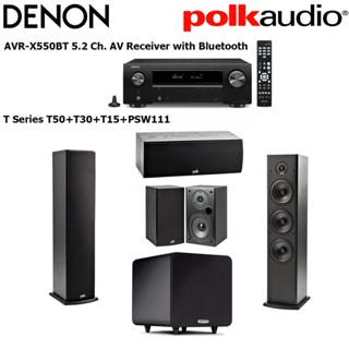 SET DENON AVR-X550BT + POLK T50 + T30 + T15 + PSW 111  5..1CH