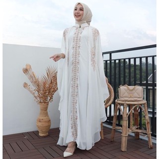 Kaftan ALLENA Free GAMIS กระดุมข้อมือ (INER)/AMEENA ประดับเลื่อม ลายดอกไม้