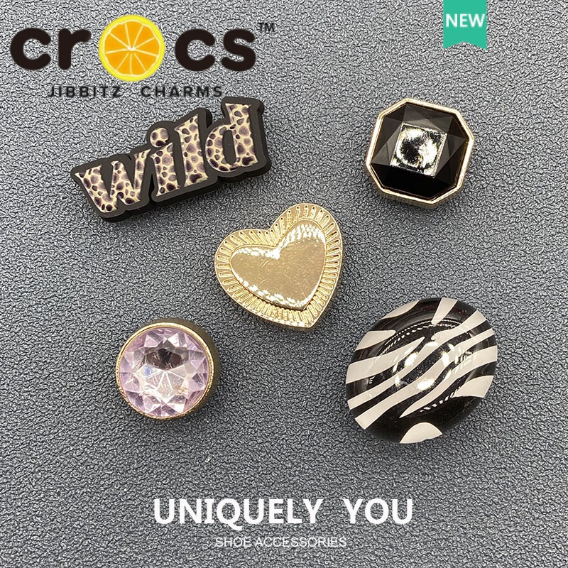 jibbitz crocs charms แท้ ตัวติดรองเท้า  โลหะ DIY รองเท้า ดอกไม้ คุณภาพสูง อุปกรณ์ตกแต่ง jibbitz สําหรับ crocs