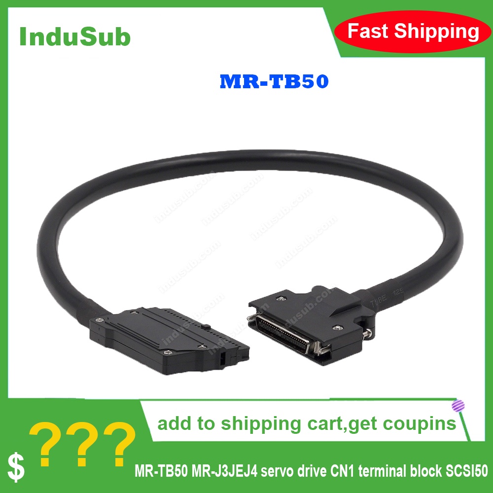 สายตัวเข้ารหัสเซอร์โว MR-TB50 MR-J3JEJ4 เซอร์โวไดรฟ์ CN1 เทอร์มินอลบล็อก SCSI50 core สําหรับ Mitsubi