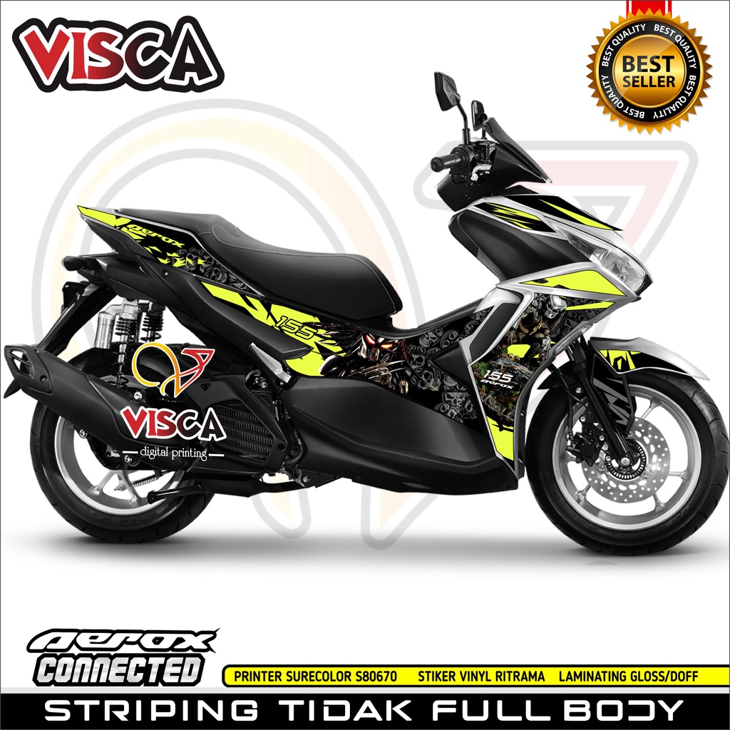 Cool Aerox 155 สติกเกอร์ Aerox สติกเกอร์รถจักรยานยนต์ Aerox Striping Aerox 155 ใหม่ Striping Aerox 1