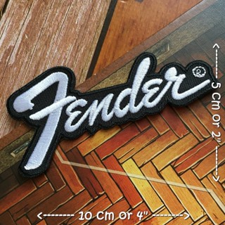 โลโก้ Fender ตัวรีดติดเสื้อ อาร์มรีด อาร์มปัก ตกแต่งเสื้อผ้า หมวก กระเป๋า แจ๊คเก็ตยีนส์ Hipster Embroidered Iron on P...