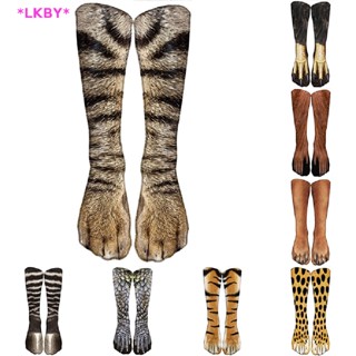 Luckybabys&gt; Funny Leopard Tiger Cotton Socks Female Animal Kawaii Unisex Socks Socks Party new