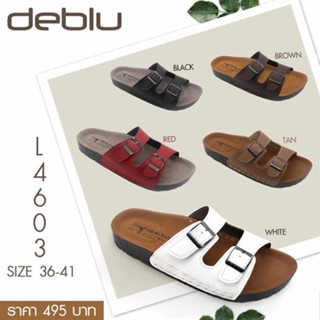 NFshoes ถูกสุด! รองเท้าแตะ เพื่อสุขภาพ หญิง แบบสวม Deblu เดอบลู รุ่น L4603 สไตล์ไบเก้น วินเทจ นิ่ม น้ำหนักเบา แท้ 100%