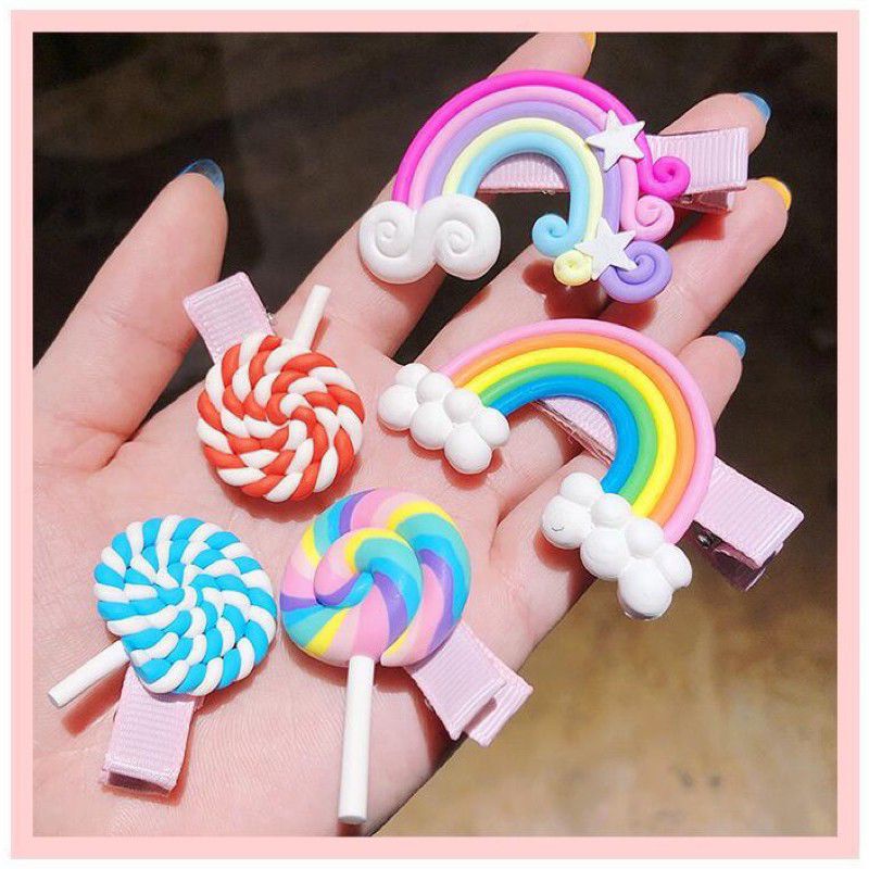 GIU-กิ๊ปลูกกวาดสายรุ้ง สีพาสเทล🌈