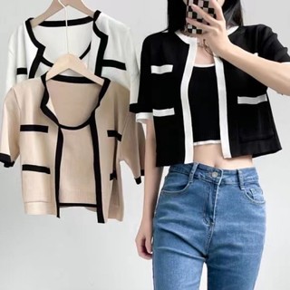 VALENTINA KOREAN TERNO Blazer Cardigan and Inner Top