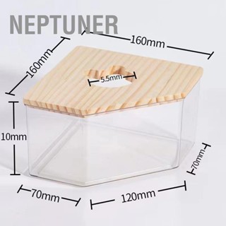 Neptuner กล่องอาบน้ําหนูแฮมสเตอร์ แบบใส อุปกรณ์เสริม สําหรับสัตว์ขนาดเล็ก