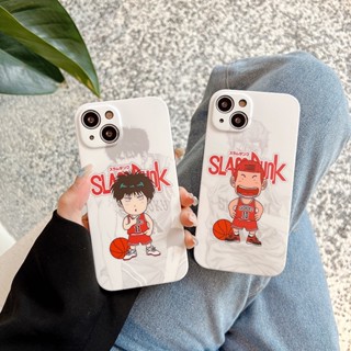 เคสโทรศัพท์มือถือแบบนิ่ม ผิวด้าน กันรอยเลนส์กล้อง ลาย SLAM DUNK สําหรับ iPhone 14 13 11 12 Pro Max Xs Max XR Xs