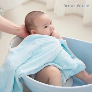 DreamWhale ผ้าเช็ดตัวเด็ก เนื้อนุ่มละเอียดพิเศษ ไม่บาดผิวทารก ซึมซับไวแห้งสนิท แห้งไว ไม่เป็นขน ขนาด 60x120 cm