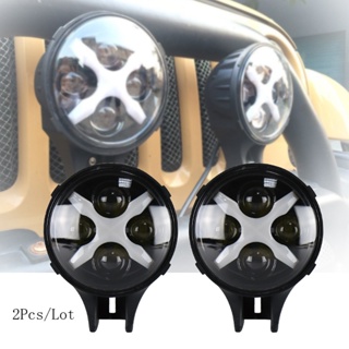 60w Car LED Spotlight 12/24v 6 inch Led Auxiliary Light with X Angle Eyes DRL Fog Driving for Off-road 4x4 vehicle truck