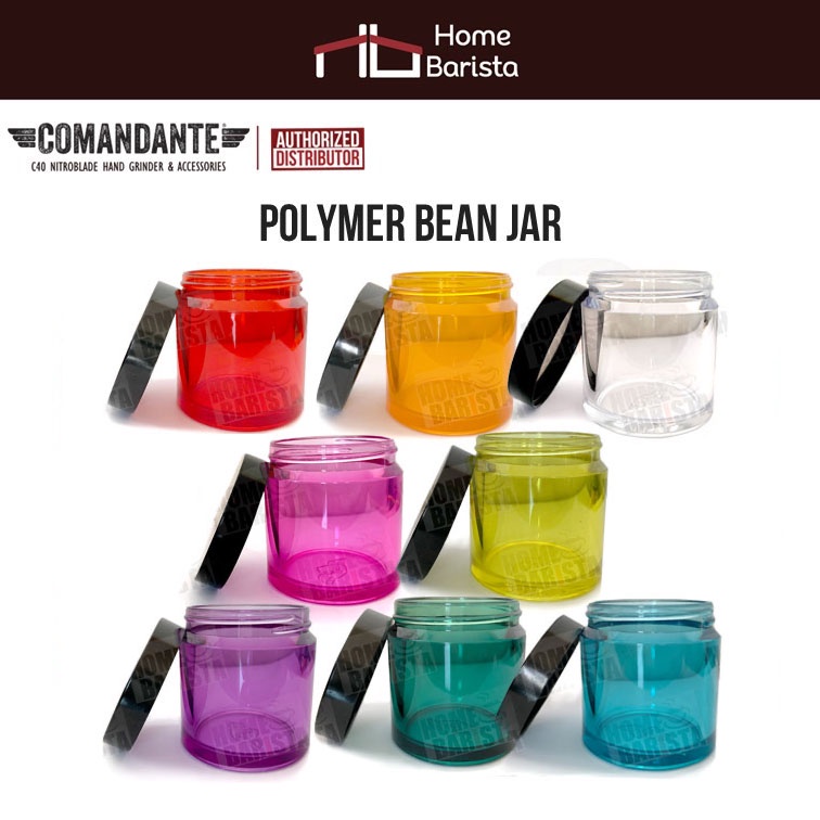 Home Barista โหล Comandante Colored Polymer Bean Jars (Color Choice) ใส่เมล็ดกาแฟ