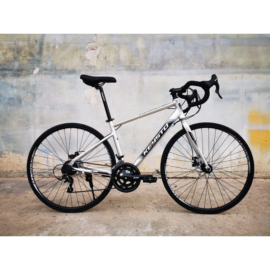 จักรยานเสือหมอบมือตบ RA881 KEYSTO 700C เกียร์ 16 สปีด เฟรมอลูมิเนียม หมอบดิส