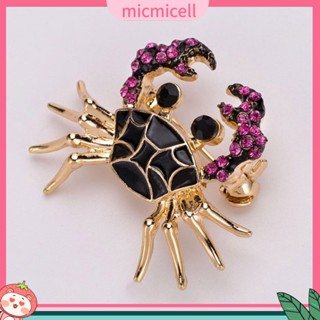 (micmicell) เข็มกลัด รูปปู สําหรับติดปกเสื้อเป้สะพายหลัง