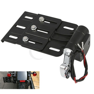 Motorcycle LED Light Side License Plate Mount For Harley Forty Eight Sportster XL 1200 883 Low XL1200L XL883