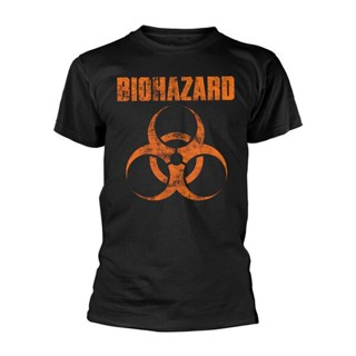 เสื้อยืด พิมพ์ลายโลโก้ Biohazard Official สําหรับผู้ชาย