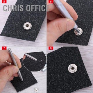 Chris Office ชุดเครื่องมือปุ่มกดโลหะ 10 มม. สําหรับกระเป๋าหนัง และผ้า 30 ชิ้น