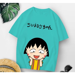 Chibimaru เสื้อยืด ผ้าฝ้าย แขนสั้น โอเวอร์ไซซ์ 30s สีดํา สําหรับผู้หญิง ผู้ใหญ่