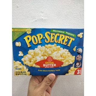 Pop Secret Extera Butter Popcorn เมล็ดข้าวโพดดิบรสเนยเข้มข้น สำหรับไมโครเวฟ 270g.ราคาพิเศษ