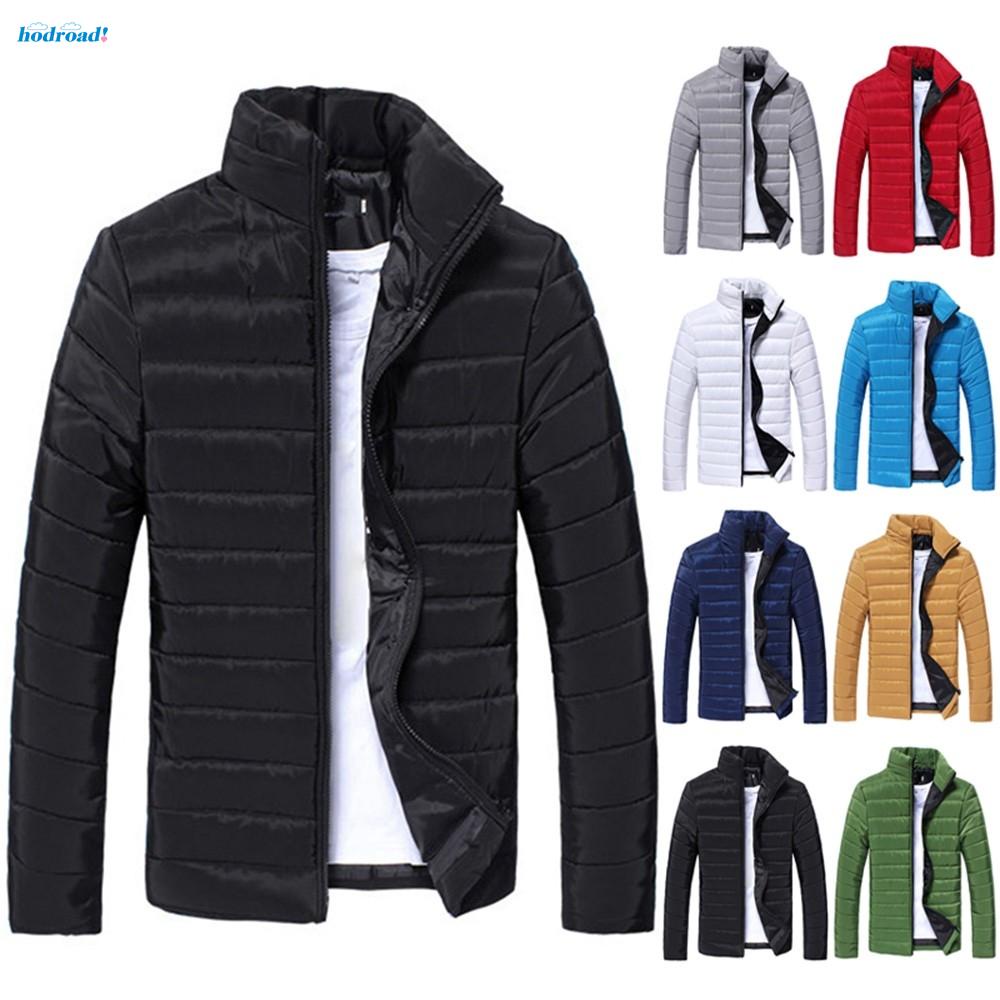 【HODRD】Men Winter Warm Down Jacket Puffer Coat Stand Collar Zipper Ultralight Outwear brand new and high quality【Fashion】
