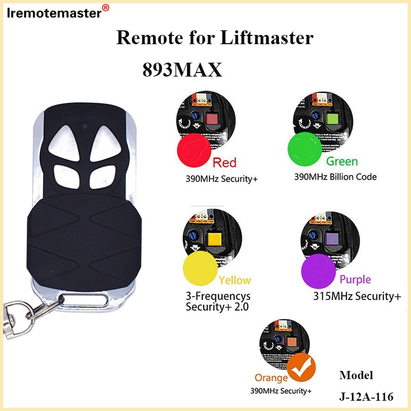 โรงรถประตูเปิดสําหรับ Liftmaster 893max 371LM 891LM 893LM 971LM ใช้งานร่วมกับสีเขียว/ส้ม/สีแดง/PURPL