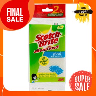 Scoth-Brite    แพ็ค 2  สก๊อตช์-ไบรต์ 3M ฟองน้ำล้างจาน