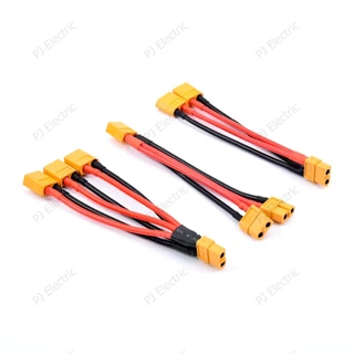 คอนเนคเตอร์แบตเตอรี่ คอนเนคเตอร์ XT60 พร้อมสายไฟขนาด 14 AWG แบบ 1ตัวผู้/2ตัวเมีย หรือ 2ตัวผู้/1ตัวเมีย ความยาว 10 cm