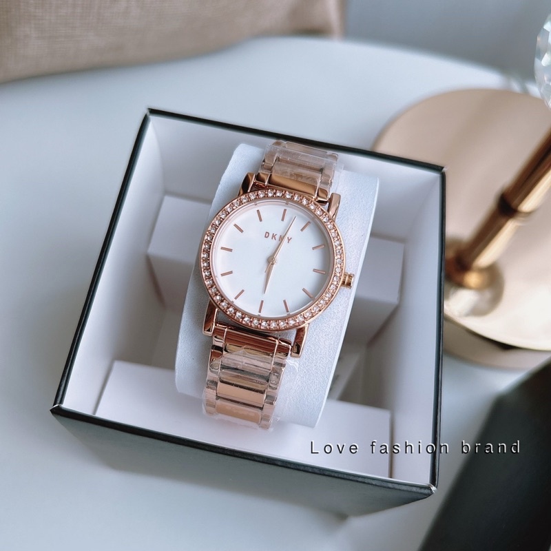 👑ผ่อน0%~แท้100%👑 นาฬิกาข้อมือ DKNY Soho Rose Gold-Tone Stainless Steel Watch NY9205