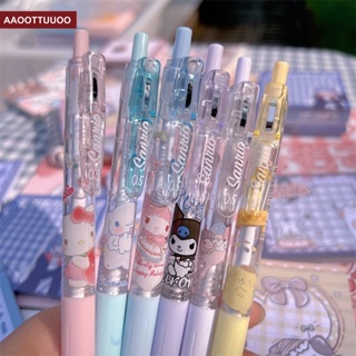 SANRIO ปากกาเจล สีดํา สําหรับนักเรียน จํานวน 6 ชิ้น ต่อถุง