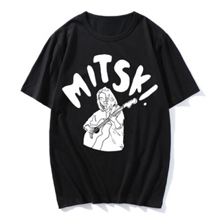 เสื้อยืดสีขาวผู้ชาย Mitski Be The Cowboy โปสเตอร์อัลบั้มเพลงนักร้องพิมพ์เสื้อยืดสร้างสรรค์ยอดนิยม Retro Cool Tops สําหรั