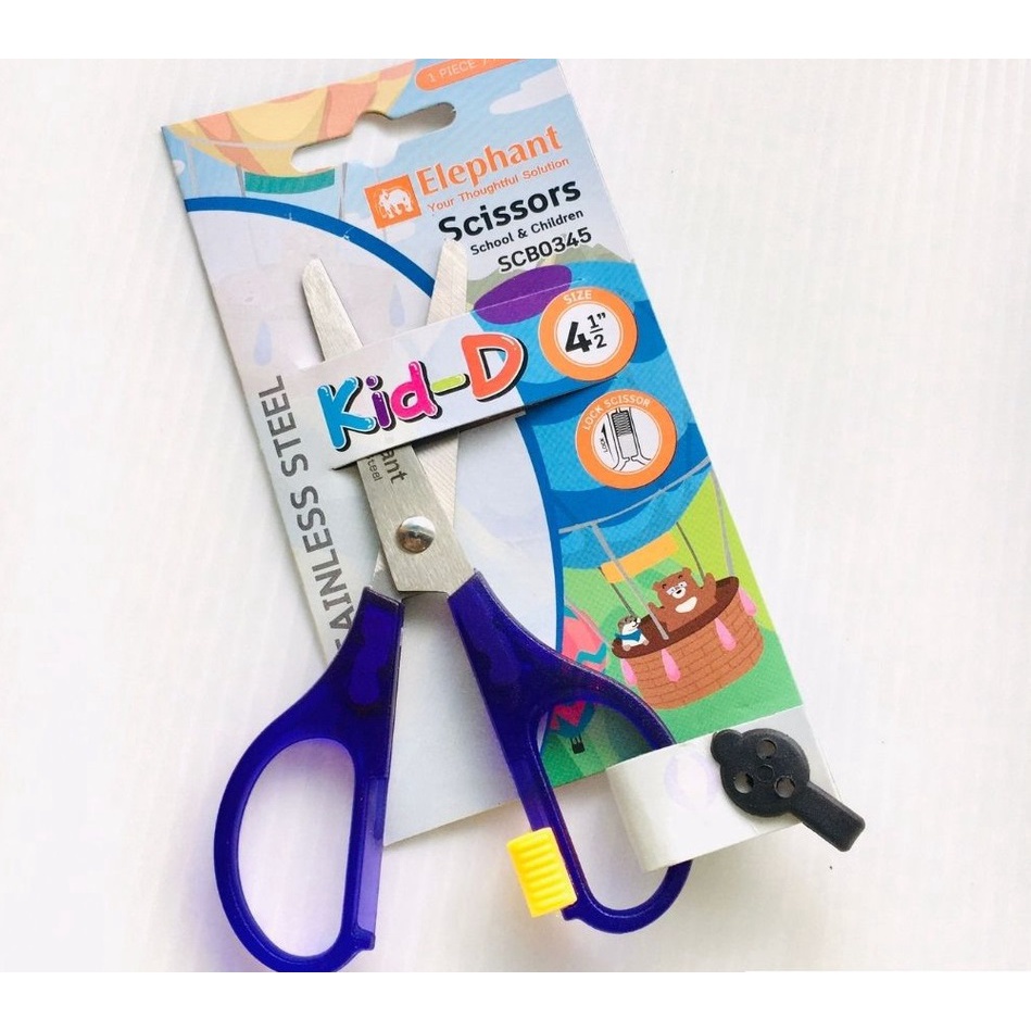 กรรไกรเด็ก ตราช้าง  KElephant kid-D 4 1/2นิ้ว