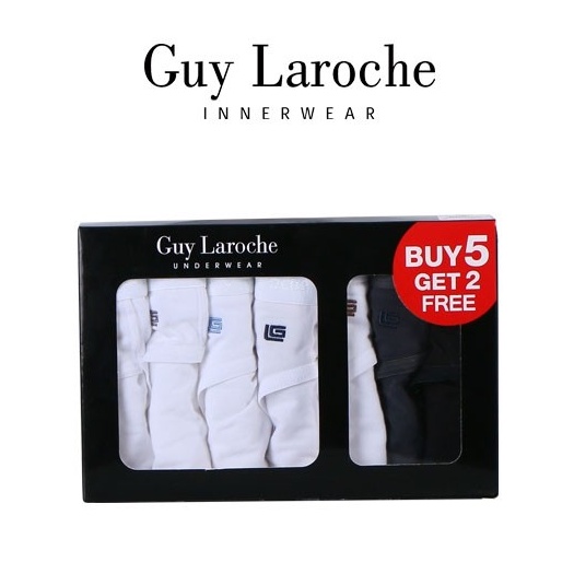 (Easy E-Receipt) Guy Laroche กางเกงในชาย รุ่น PACK 7 ชิ้นสุดคุ้ม ( สีขาว 5 ) และสีเทา,สีดำ (JUS4902R4WH)