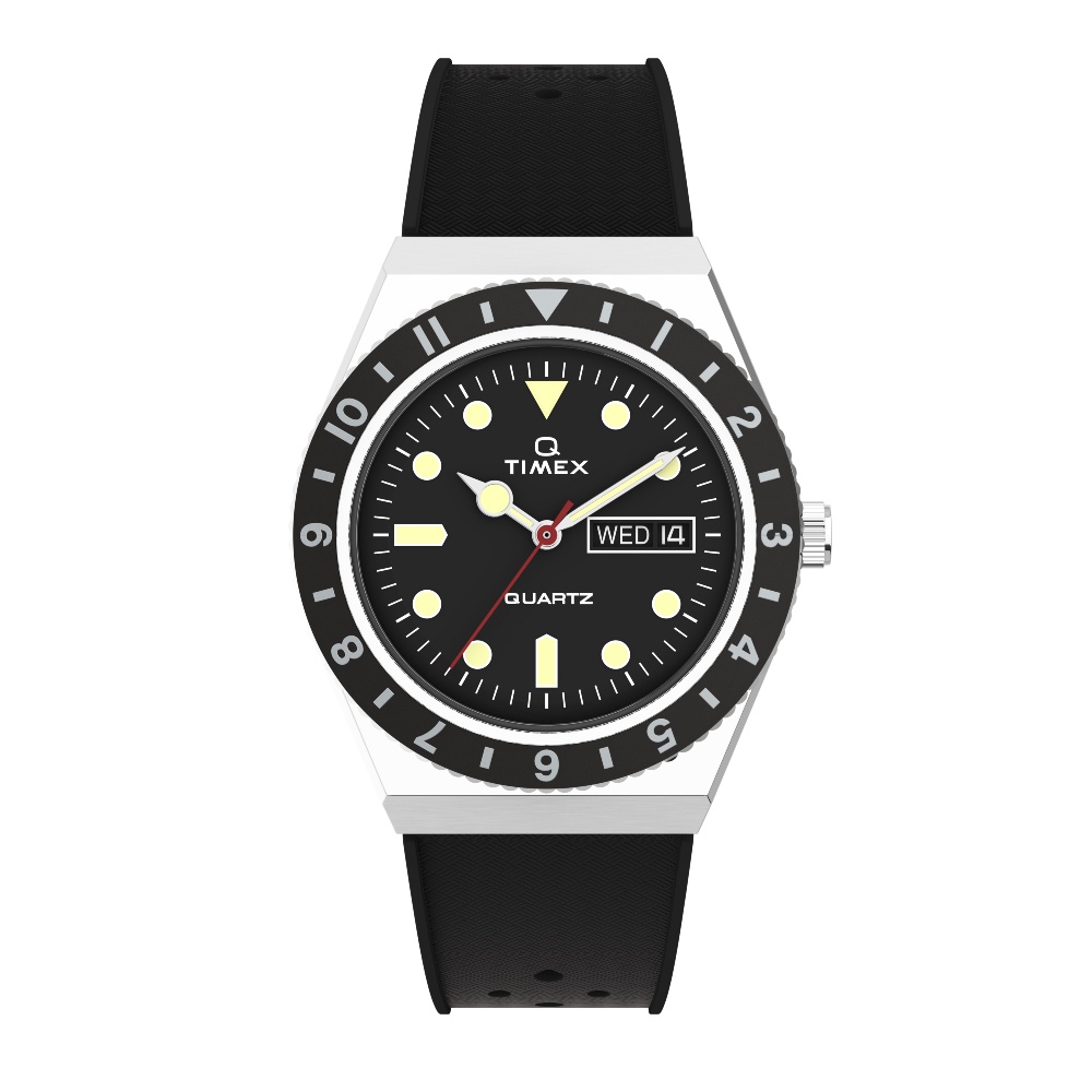 Timex TW2V32000 Q Timex Lab Archive นาฬิกาข้อมือผู้ชาย สีดำ หน้าปัด 38 มม.