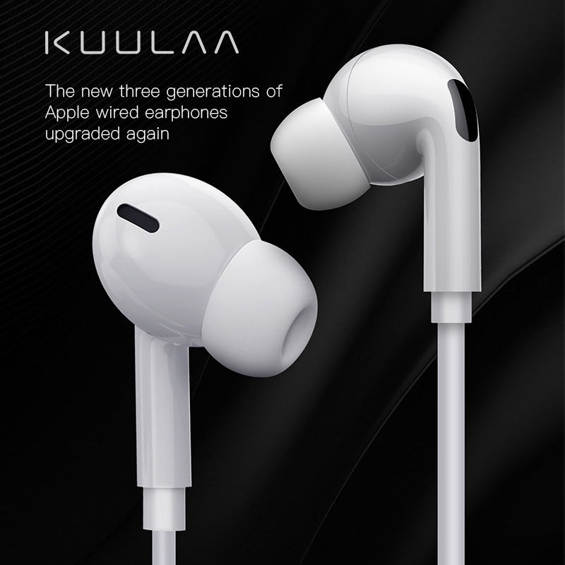 Kuulaa ใหม่ ชุดหูฟังอินเอียร์ แบบมีสาย type-c รองรับการควบคุมระดับเสียง สําหรับ iPhone Xiaomi Huawei