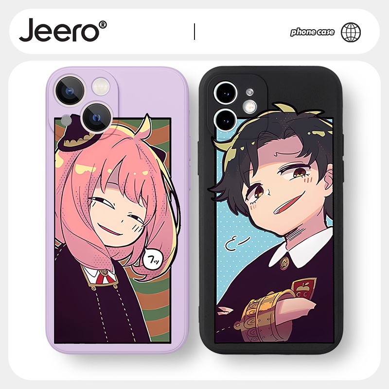 Jeero เคสไอโฟน เคสซิลิโคนนุ่มกันกระแทกน่ารักตลก อนิเมะ เคสโทรศัพท์ Compatible for iPhone 16 15 14 13 12 11 Pro Max SE 2020 X XR XS 8 7 ip Plus HFF1779