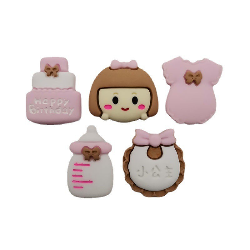 สติกเกอร์เรซิ่น รูปขวดนมเจ้าหญิงน้อยน่ารัก diy อุปกรณ์เสริม สําหรับตกแต่งตู้เย็น - รูปที่ 3