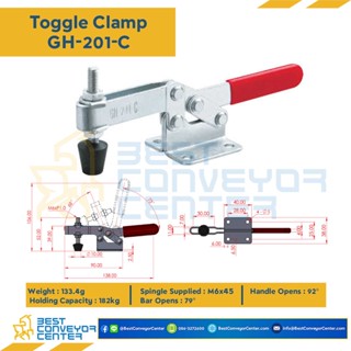 Toggle Clamp แบบกดแนวนอน GH-201-C,GH-20400,GH-22185 (Steel Zinc)