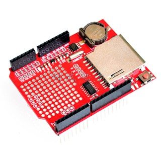 Arduino Data Logger Shield พร้อมถ่าน Red PCB